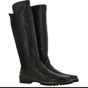Donna Carolina ITALIAN Genuine Black Leather Knee High Boots * EU 39.5 (9)